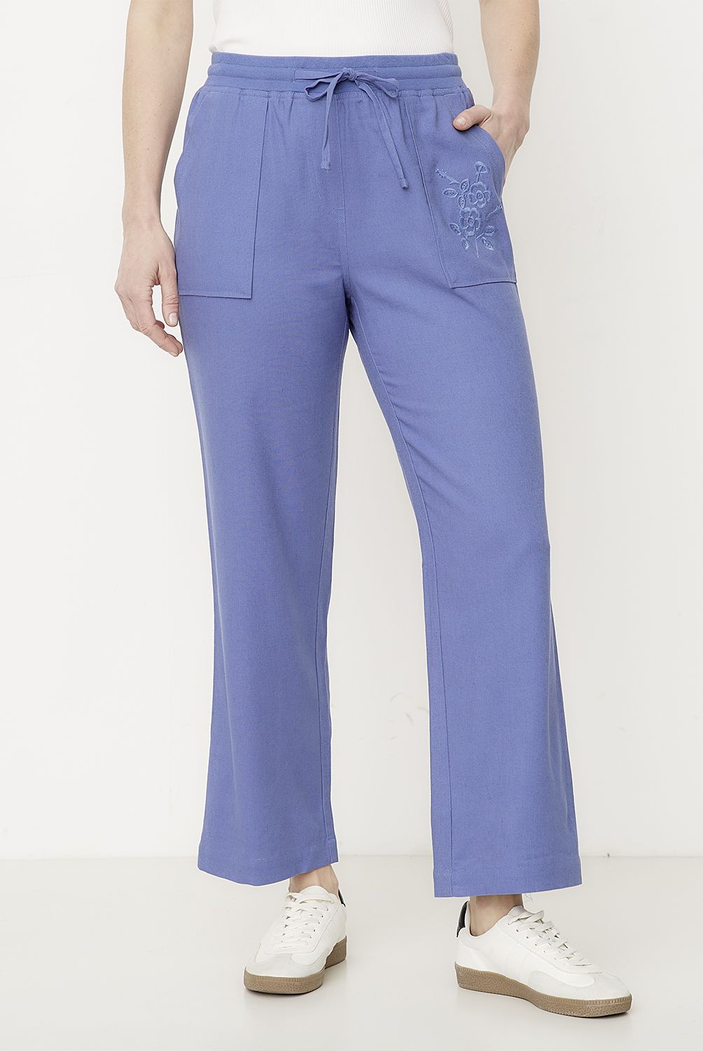 NEWPORT - Pantalón Wide Leg Tiro Alto Mujer Newport