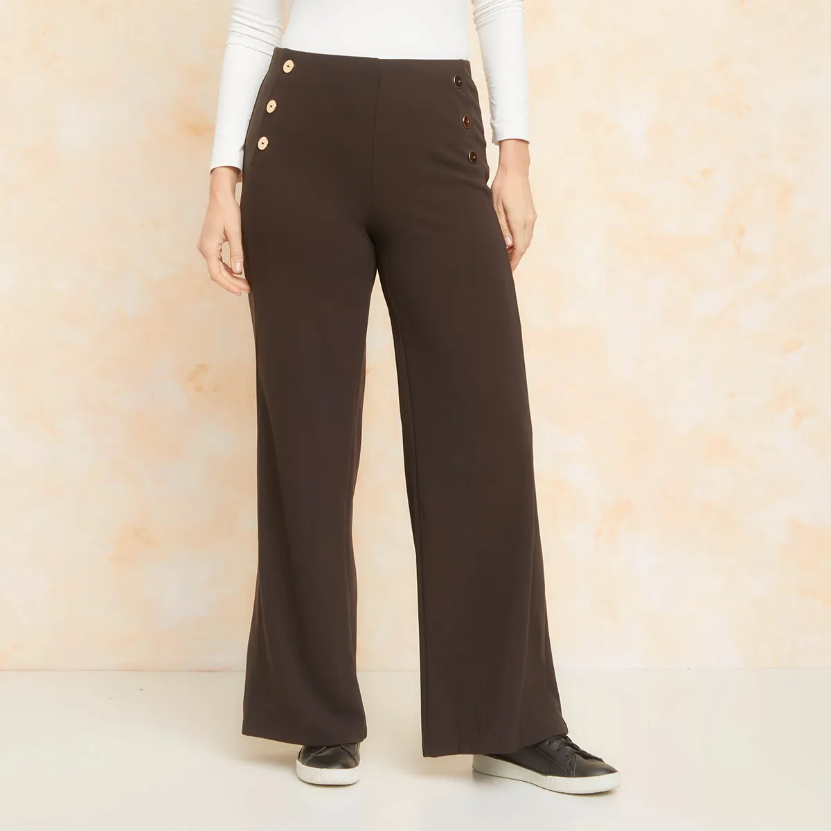 S COCCI - Pantalón Palazzo Tiro Medio Mujer S Cocci