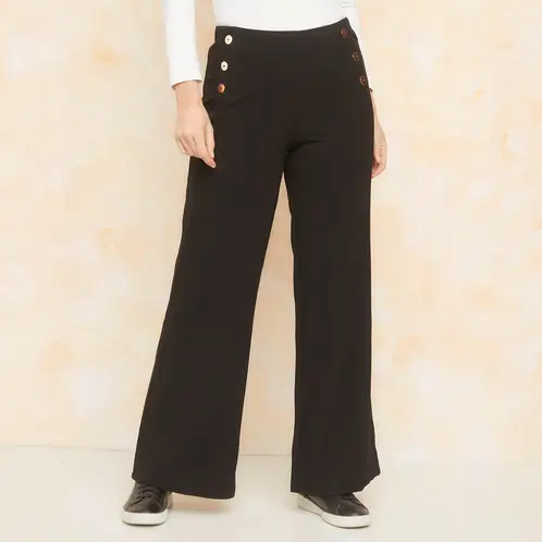 S COCCI - Pantalón Palazzo Tiro Medio Mujer