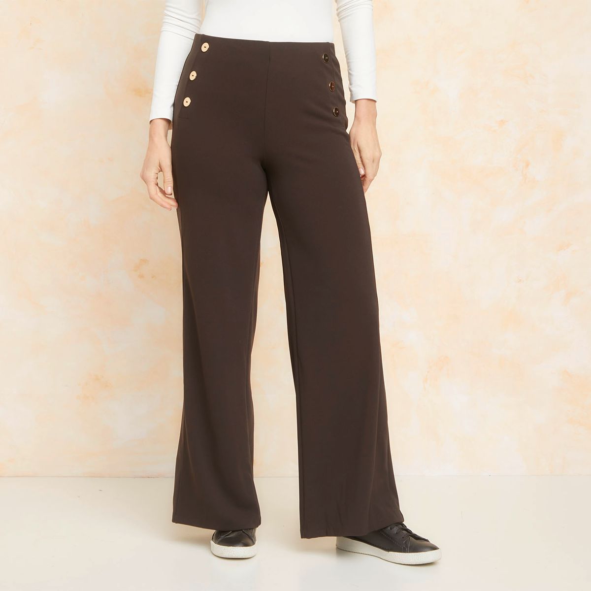 S COCCI - Pantalón Palazzo Tiro Medio Mujer S Cocci