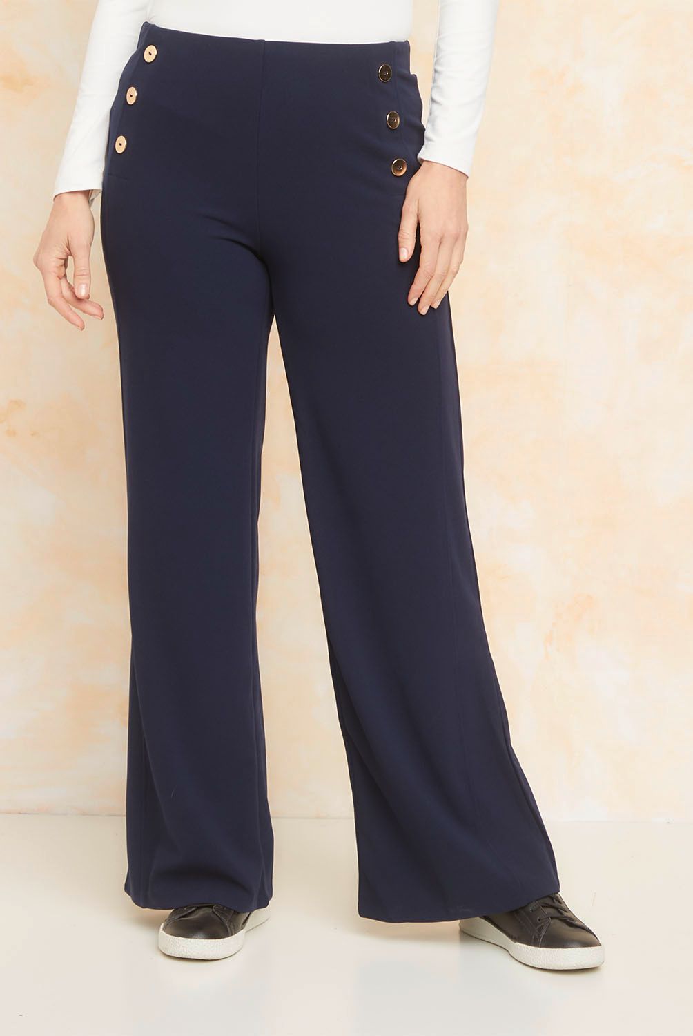 S COCCI - Pantalón Palazzo Tiro Medio Mujer S Cocci