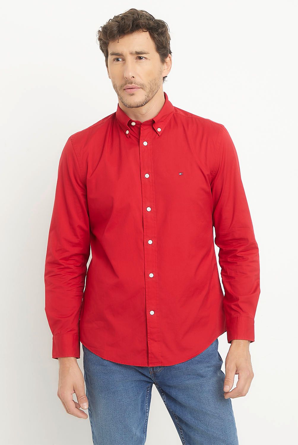 TOMMY HILFIGER - Camisa Casual Manga Larga Algodón Hombre Tommy Hilfiger