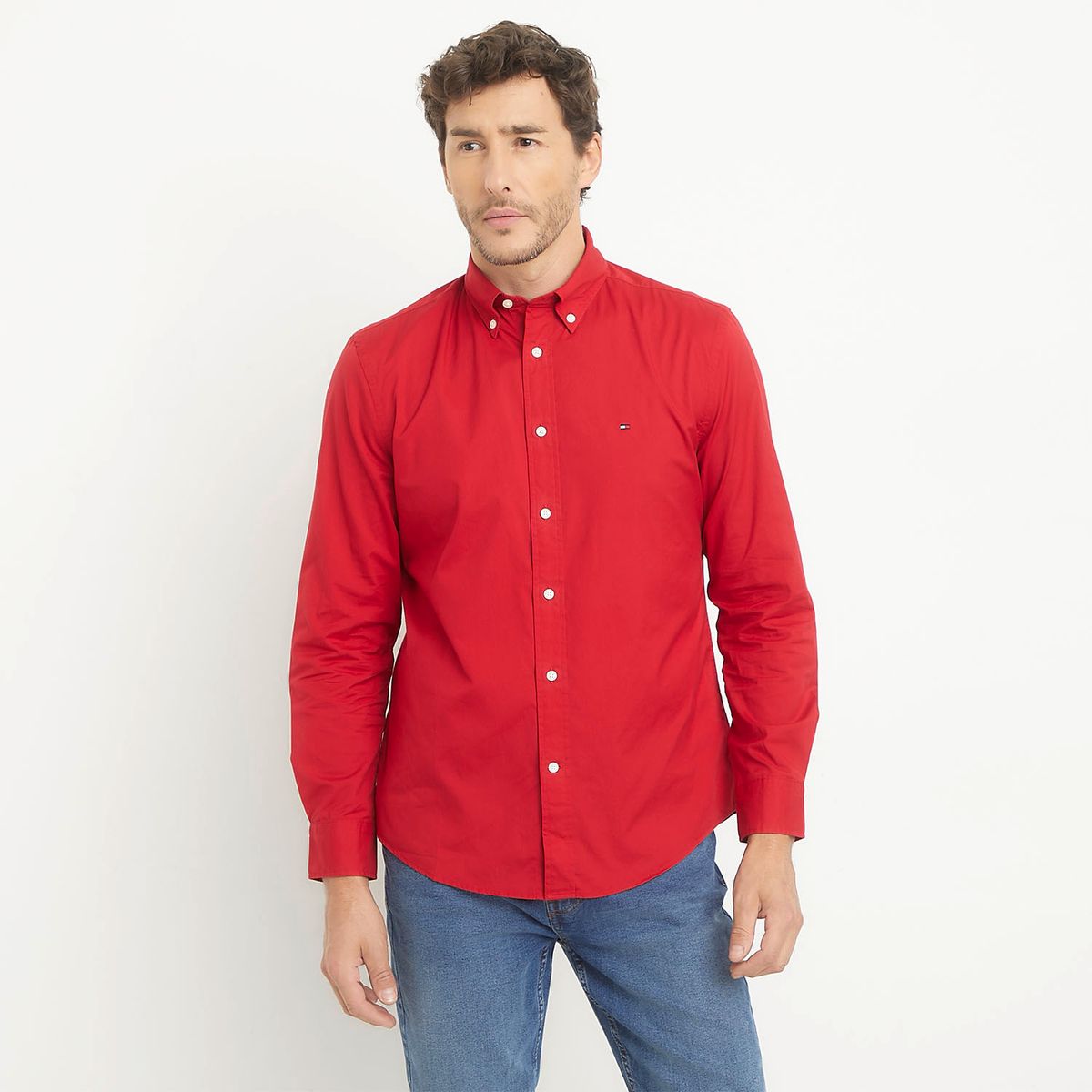 TOMMY HILFIGER - Camisa Casual Manga Larga Algodón Hombre Tommy Hilfiger