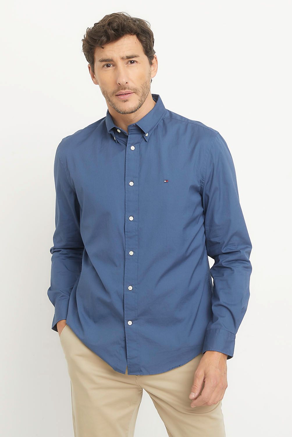 TOMMY HILFIGER - Camisa Casual Manga Larga Algodón Hombre Tommy Hilfiger