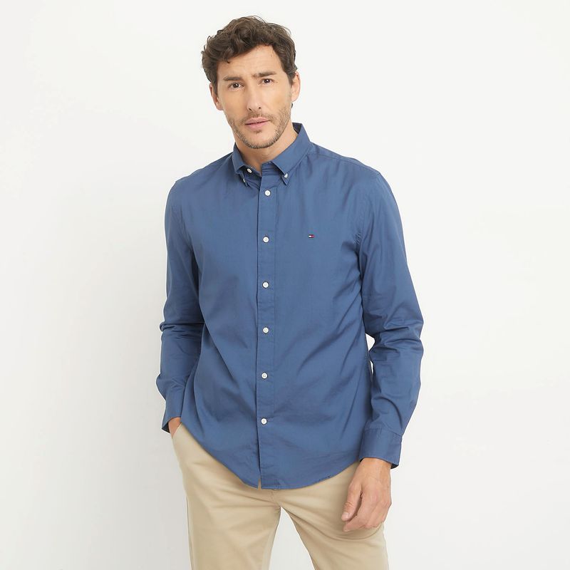 TOMMY HILFIGER - Camisa Casual Manga Larga Algodón Hombre Tommy Hilfiger