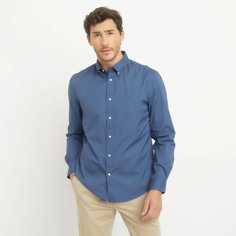 TOMMY HILFIGER - Camisa Casual Manga Larga Algodón Hombre Tommy Hilfiger