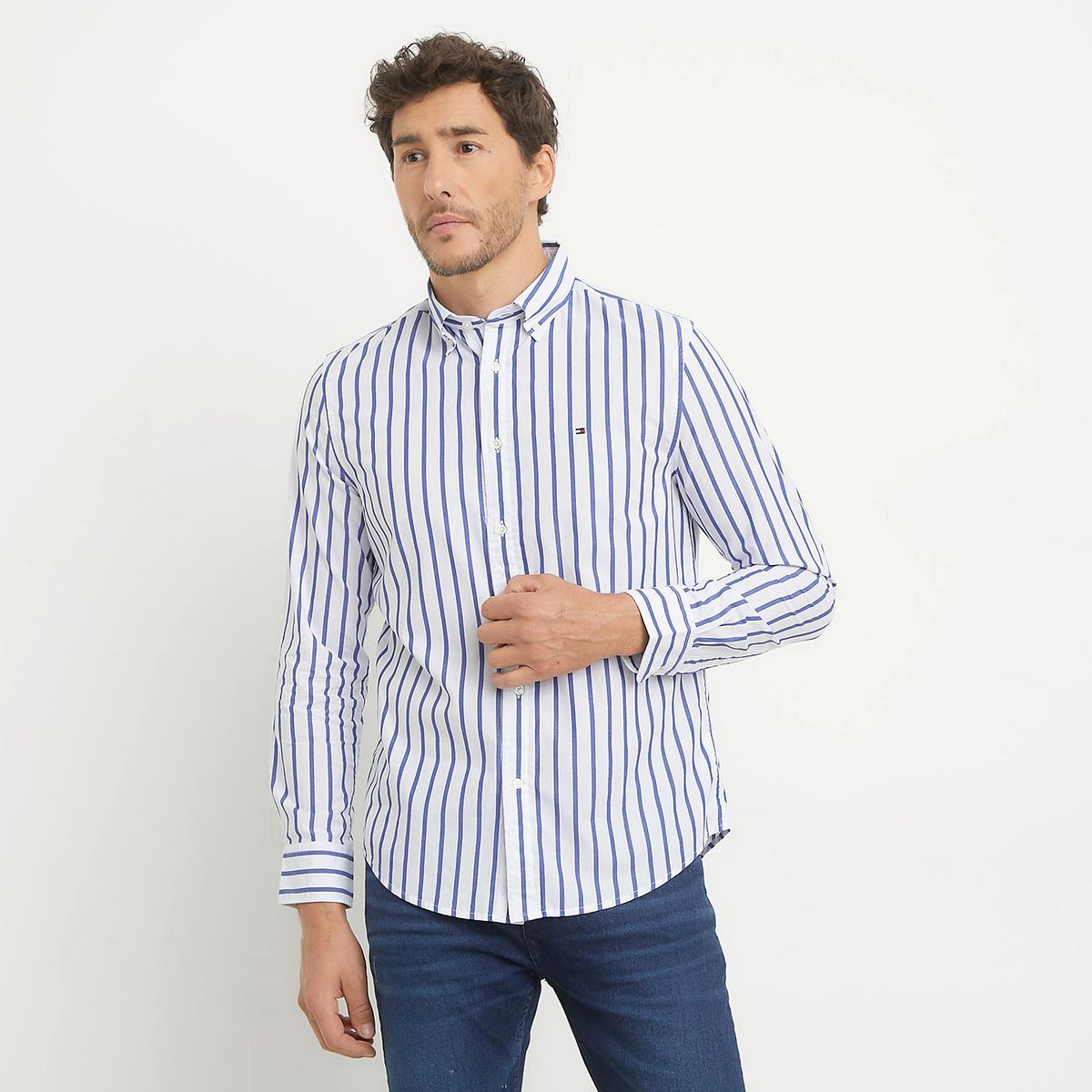 TOMMY HILFIGER - Camisa Casual Manga Larga Algodón Hombre Tommy Hilfiger