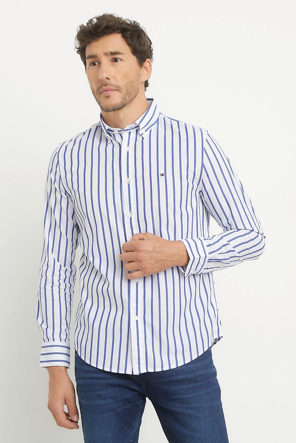 TOMMY HILFIGER - Camisa Casual Manga Larga Algodón Hombre Tommy Hilfiger