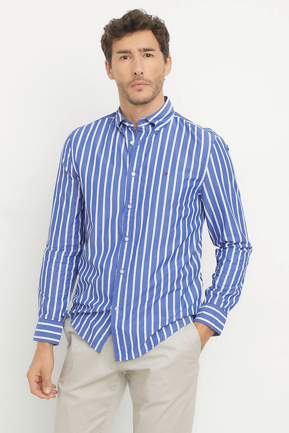 TOMMY HILFIGER - Camisa Casual Manga Larga Algodón Hombre Tommy Hilfiger