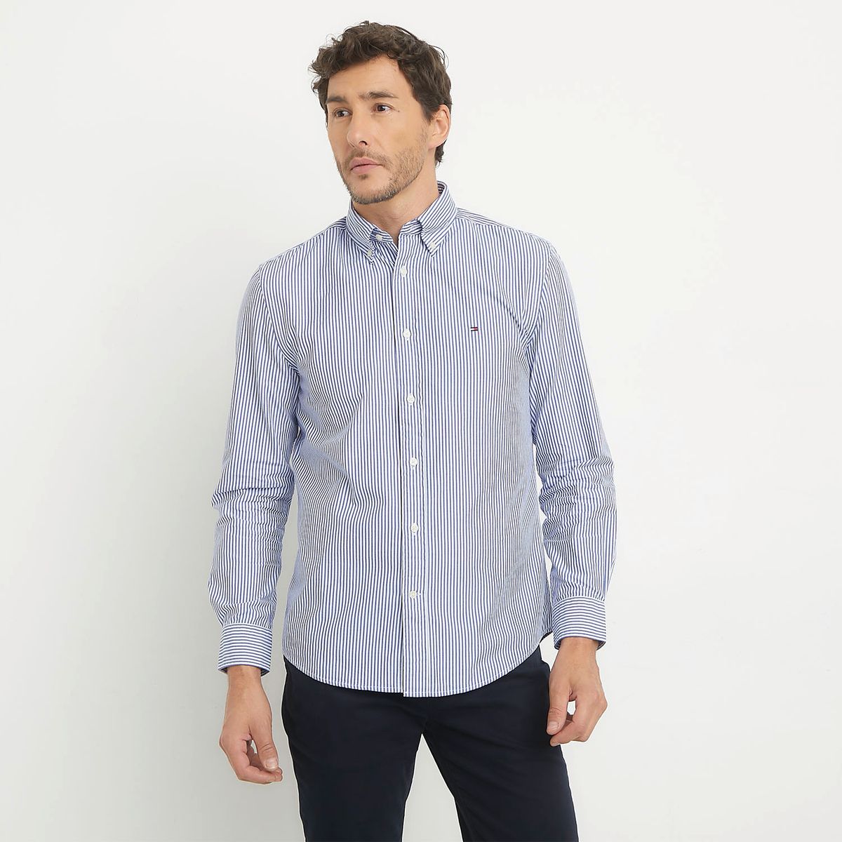 TOMMY HILFIGER - Camisa Casual Manga Larga Algodón Hombre Tommy Hilfiger