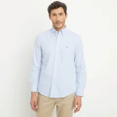 TOMMY HILFIGER - Camisa Casual Manga Larga Algodón Hombre