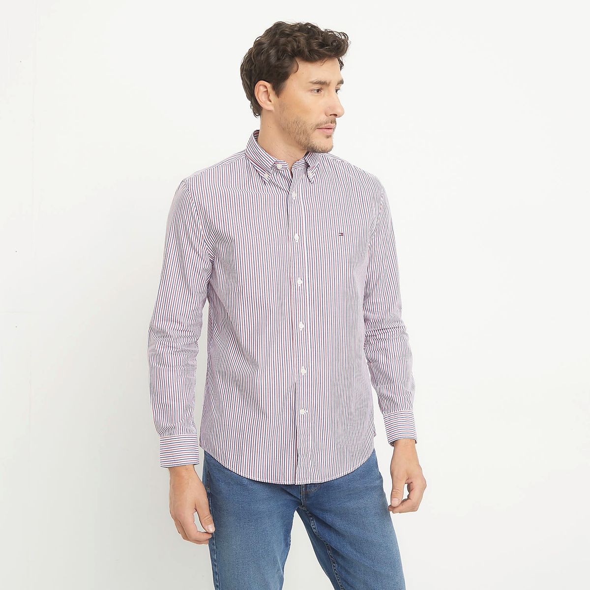 TOMMY HILFIGER - Camisa Casual Manga Larga Algodón Hombre Tommy Hilfiger