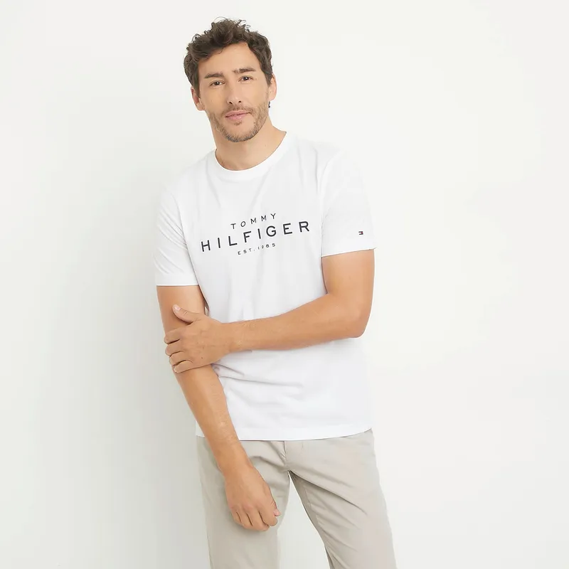 TOMMY HILFIGER - Polera Manga Corta Algodón Hombre Tommy Hilfiger