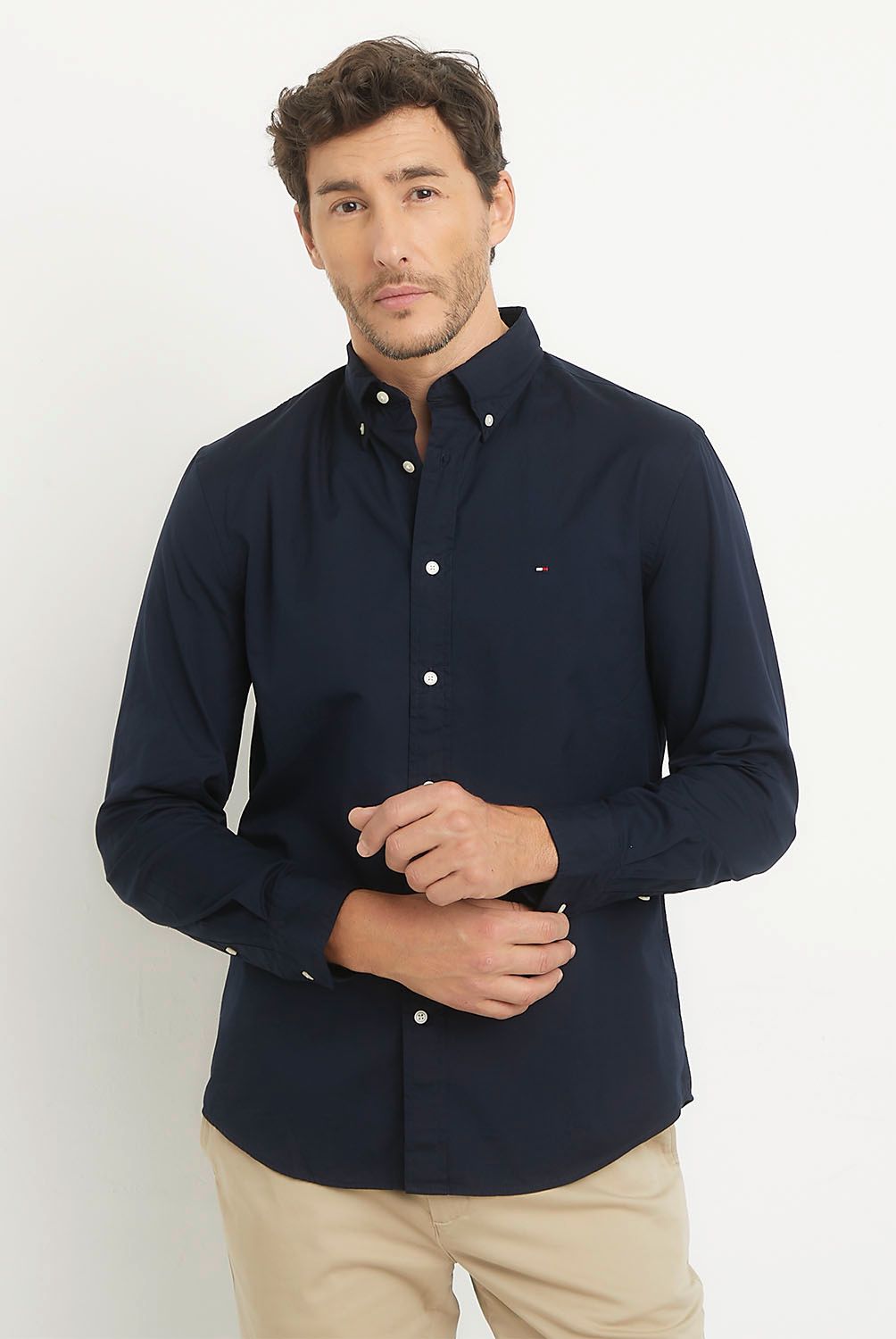 TOMMY HILFIGER - Camisa Casual Manga Larga Algodón Hombre Tommy Hilfiger