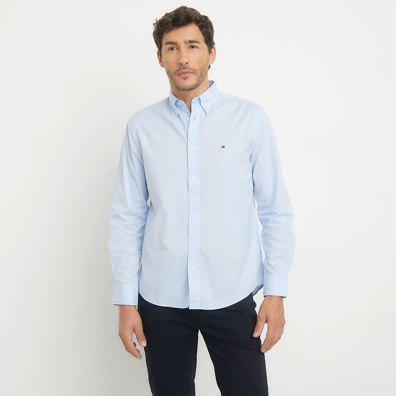 TOMMY HILFIGER - Camisa Casual Manga Larga Algodón Hombre Tommy Hilfiger