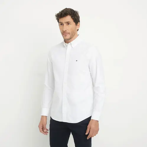 TOMMY HILFIGER - Camisa Casual Manga Larga Algodón Hombre