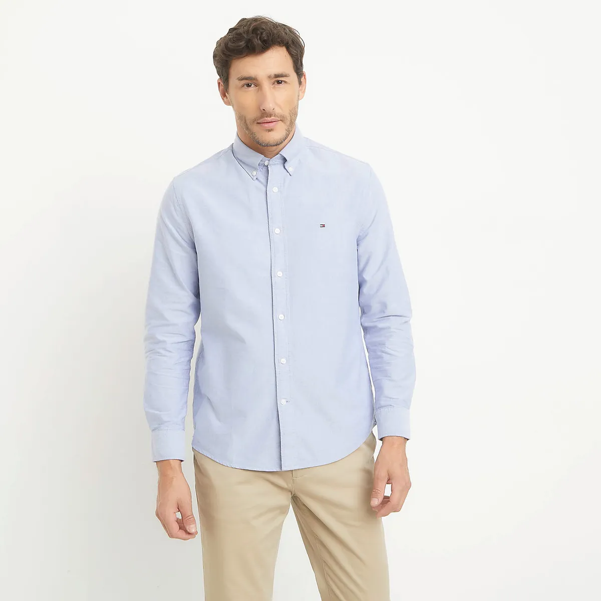 TOMMY HILFIGER - Camisa Casual Manga Larga Algodón Hombre Tommy Hilfiger