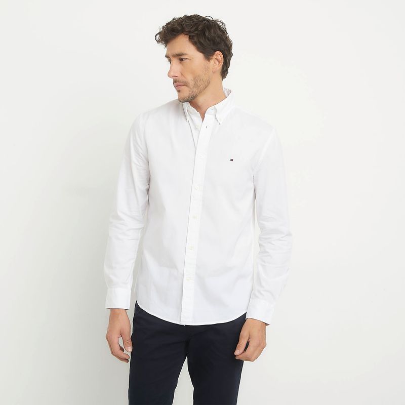 TOMMY HILFIGER - Camisa Casual Manga Larga Algodón Hombre Tommy Hilfiger