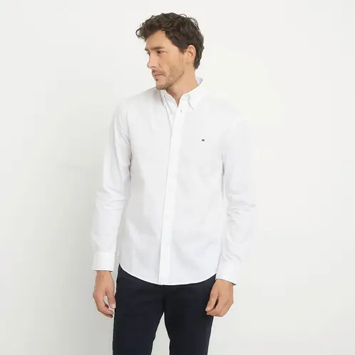 TOMMY HILFIGER - Camisa Casual Manga Larga Algodón Hombre