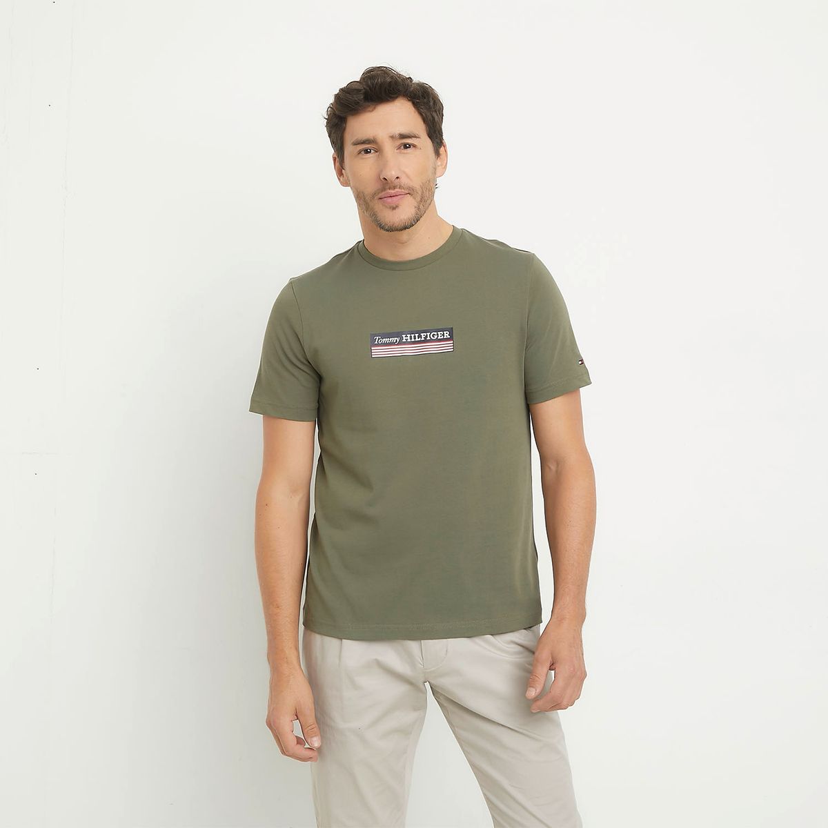 TOMMY HILFIGER - Polera Manga Corta Algodón Hombre Tommy Hilfiger