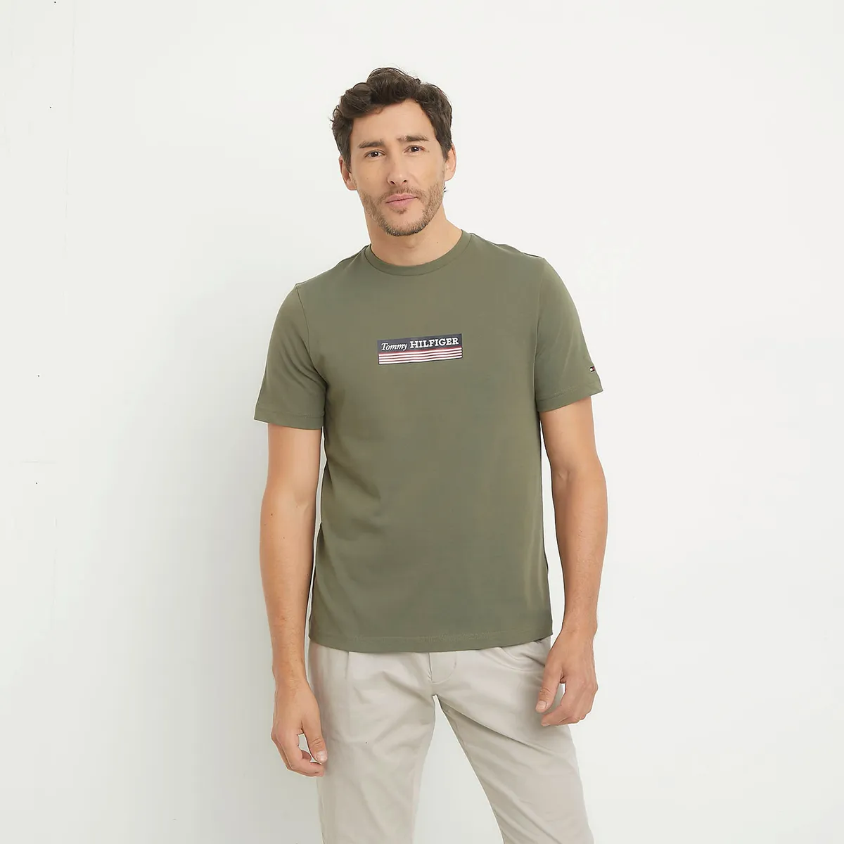 TOMMY HILFIGER - Polera Manga Corta Algodón Hombre Tommy Hilfiger