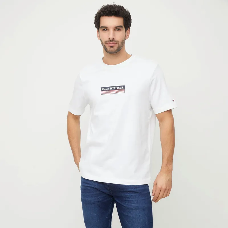 TOMMY HILFIGER - Polera Manga Corta Algodón Hombre Tommy Hilfiger
