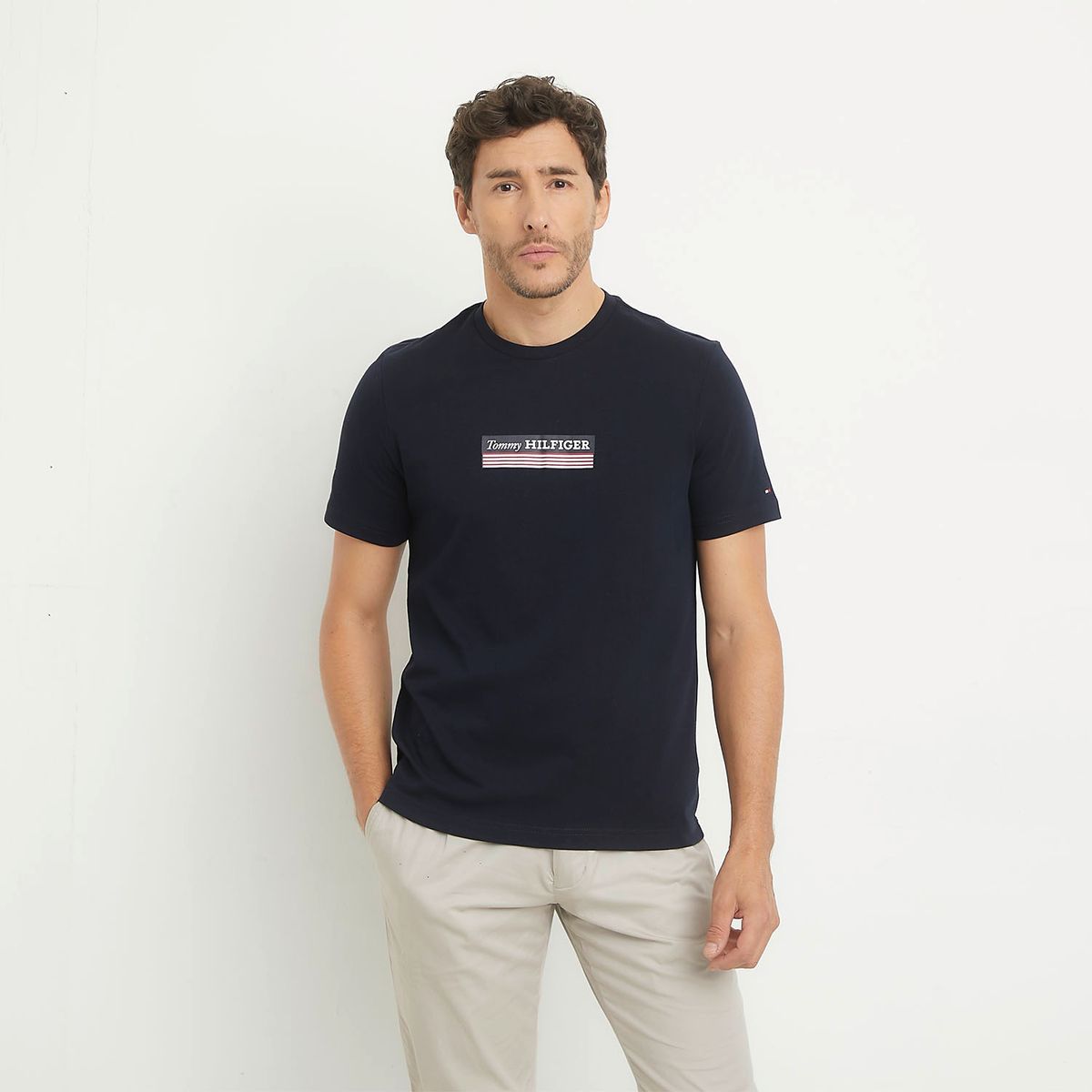 TOMMY HILFIGER - Polera Manga Corta Algodón Hombre Tommy Hilfiger