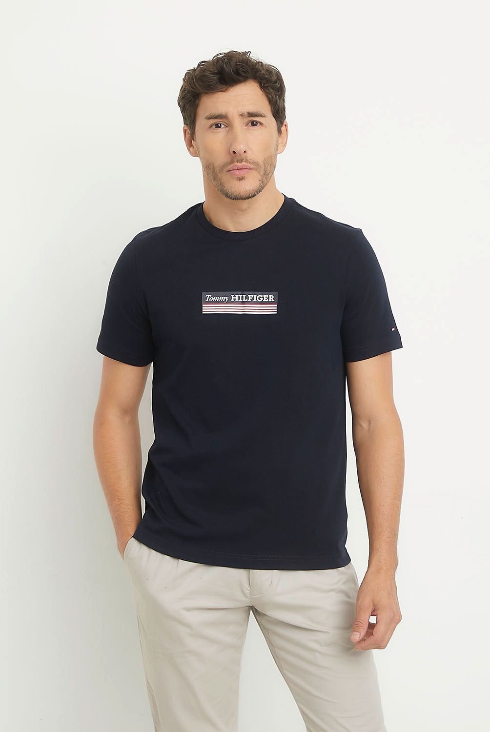 TOMMY HILFIGER - Polera Manga Corta Algodón Hombre Tommy Hilfiger