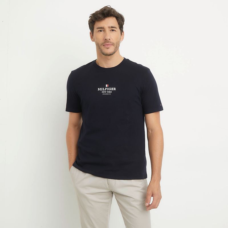 TOMMY HILFIGER - Polera Manga Corta Algodón Hombre Tommy Hilfiger