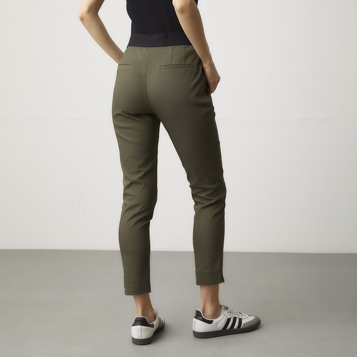 BASEMENT - Pantalón Straight Alto Basement Mujer Algodón