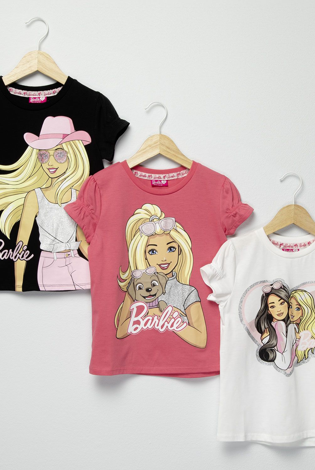 BARBIE - Pack 3 Poleras Algodón Niña Barbie