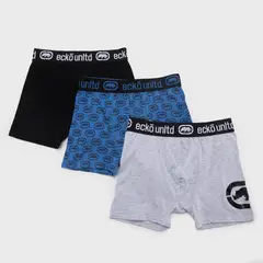 ECKO - Pack 3 Boxers Algodón Niño