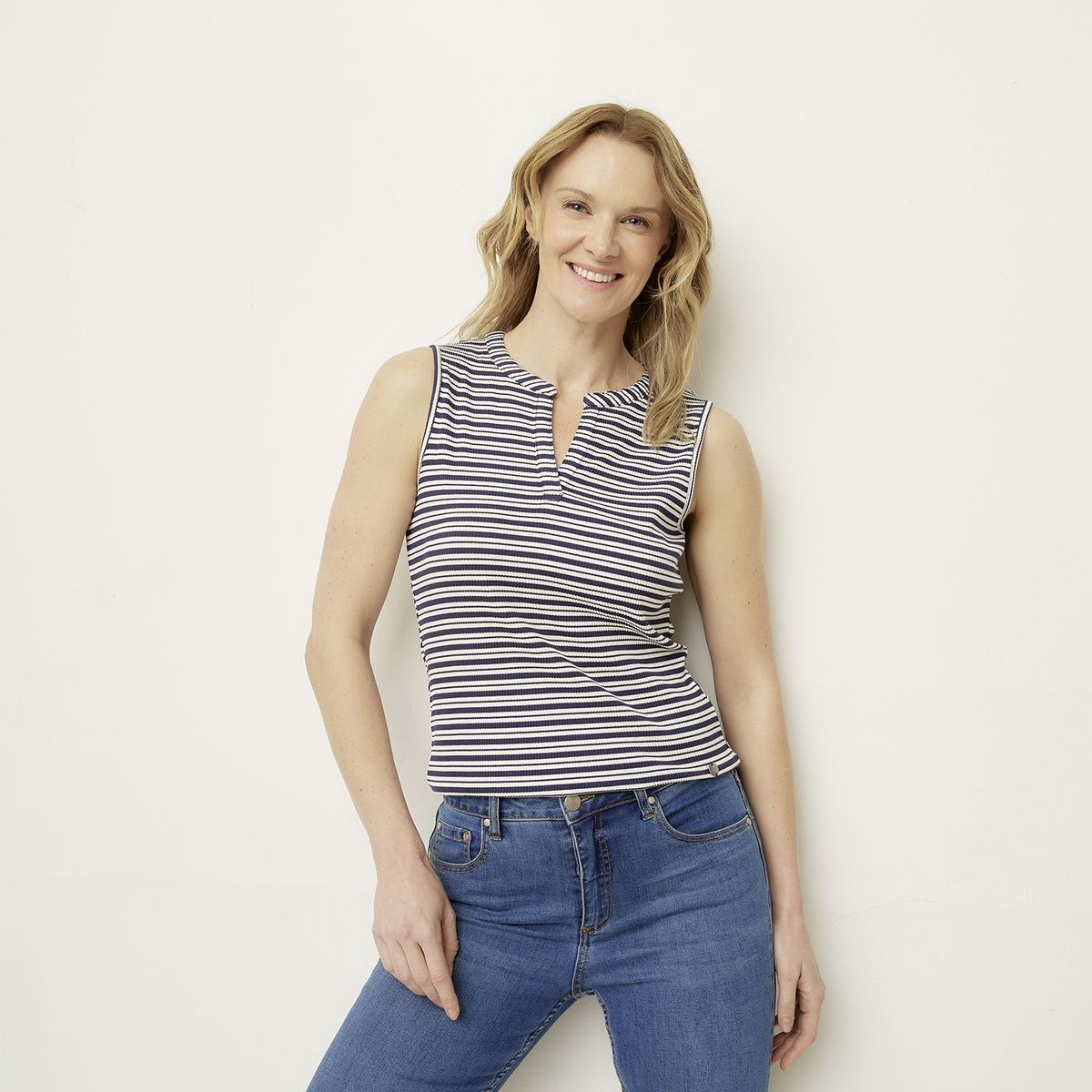 NEWPORT - Polera Sin Mangas Algodón Mujer Newport