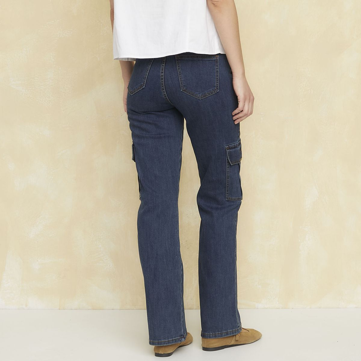 UNIVERSITY CLUB - Pantalón Cargo Tiro Alto Mujer University Club Algodón