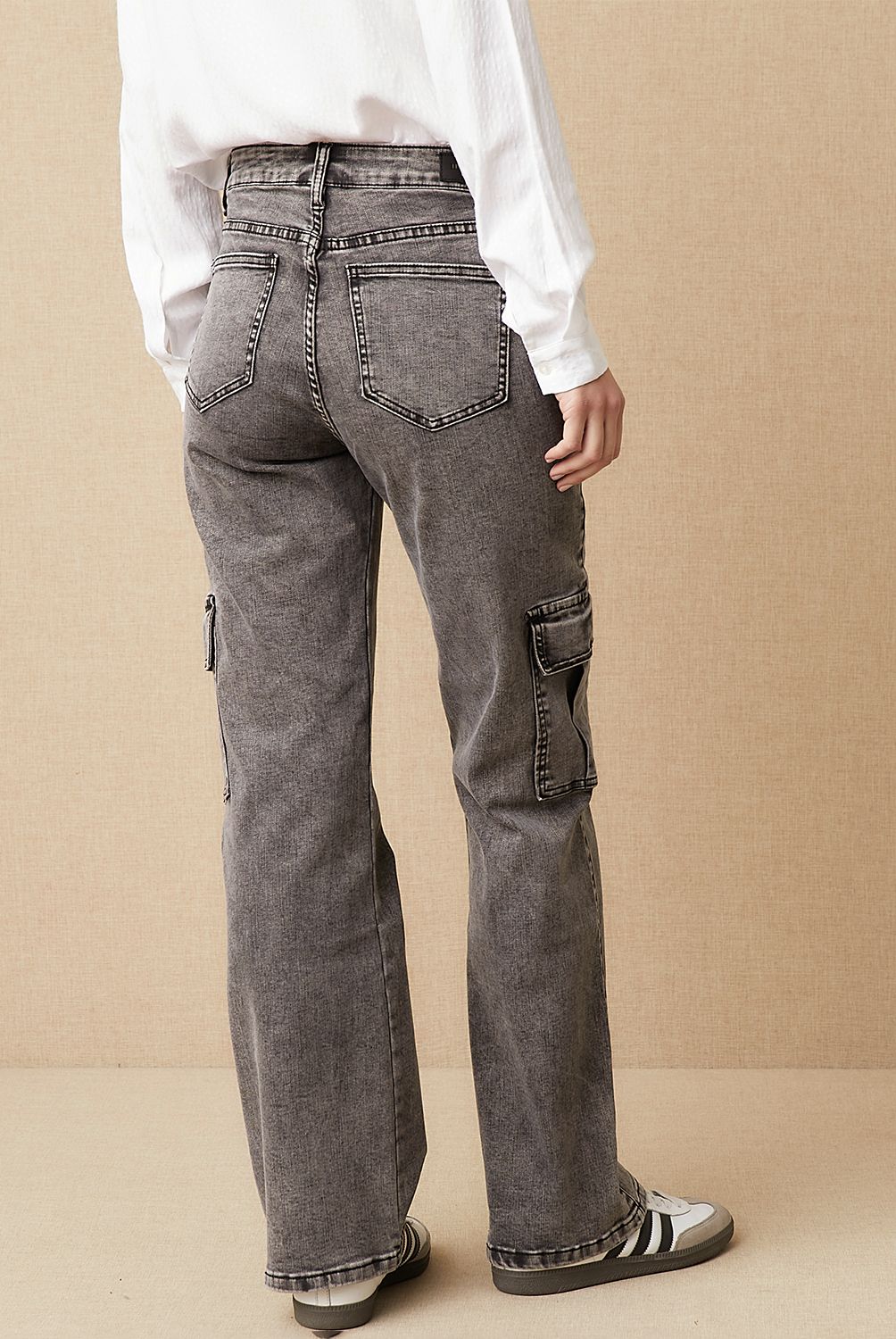 UNIVERSITY CLUB - Pantalón Cargo Tiro Alto Mujer University Club Algodón