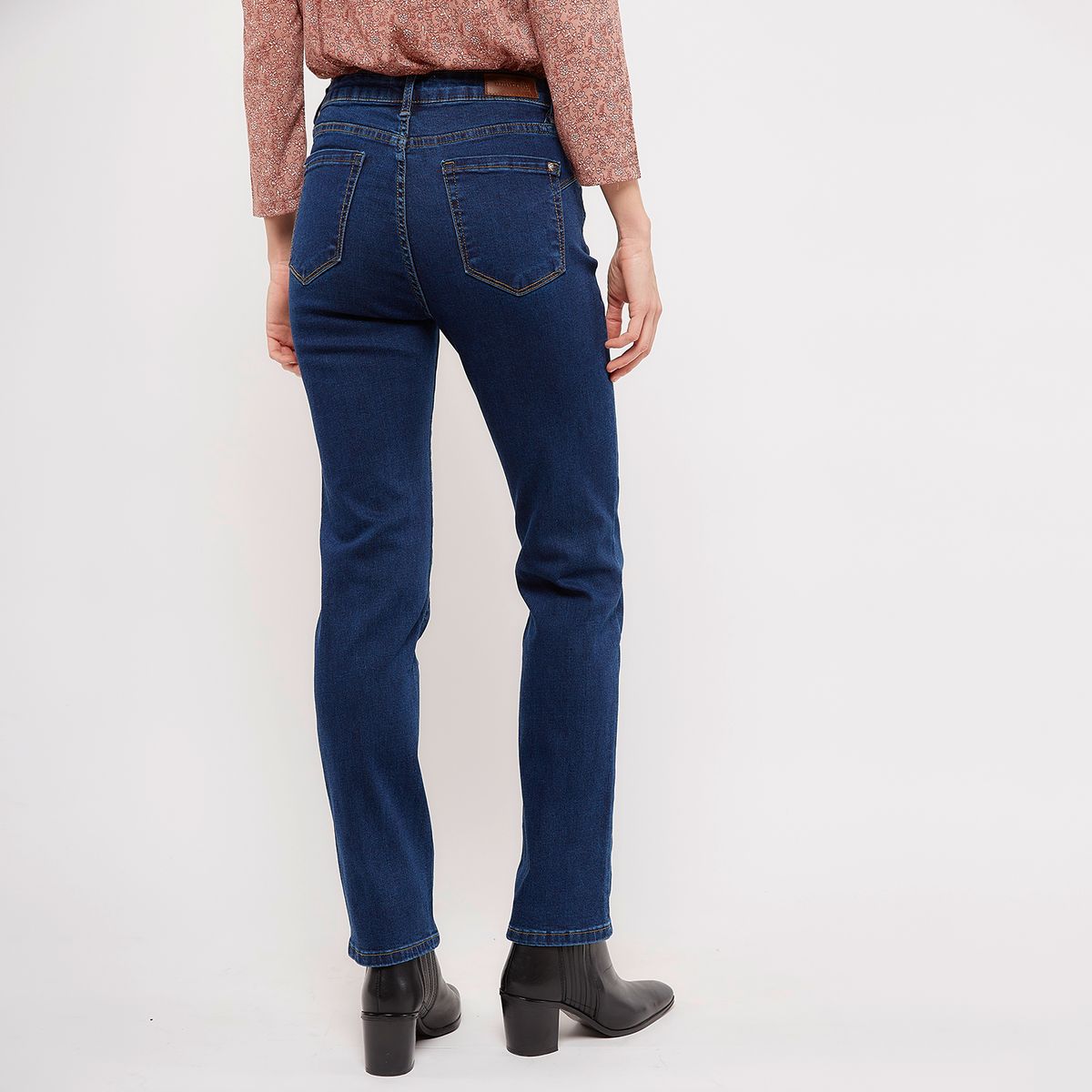 UNIVERSITY CLUB - Jeans Straight Tiro Alto Mujer University Club