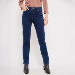 UNIVERSITY CLUB - Jeans Straight Tiro Alto Mujer