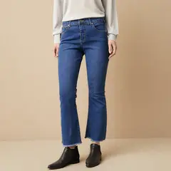 UNIVERSITY CLUB - Jeans Cropped Tiro Alto Mujer