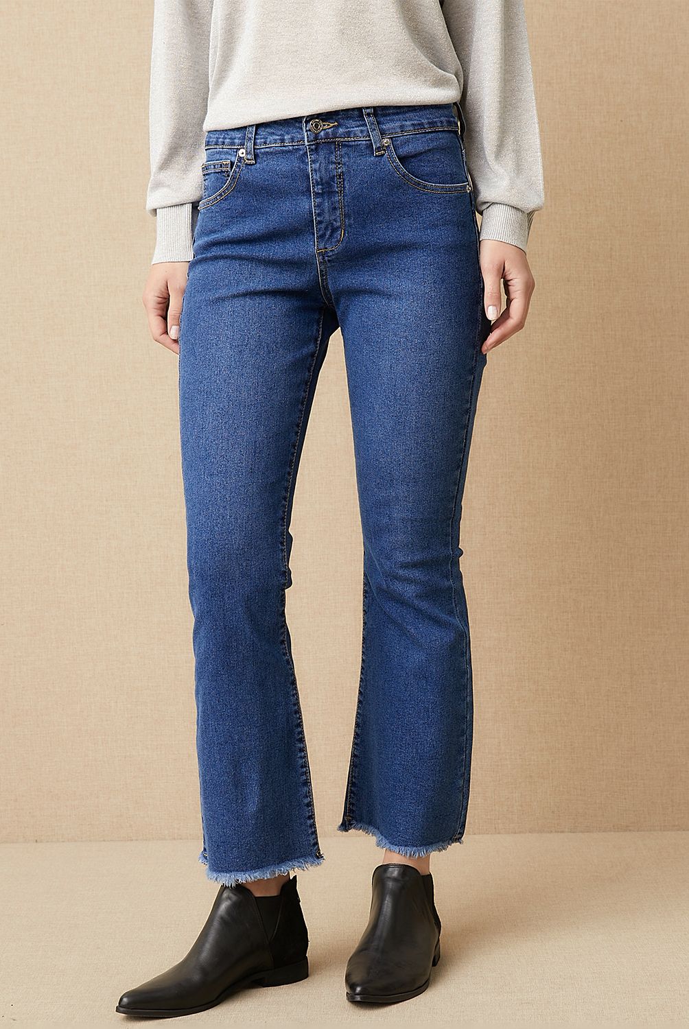 UNIVERSITY CLUB - Jeans Cropped Tiro Alto Mujer University Club