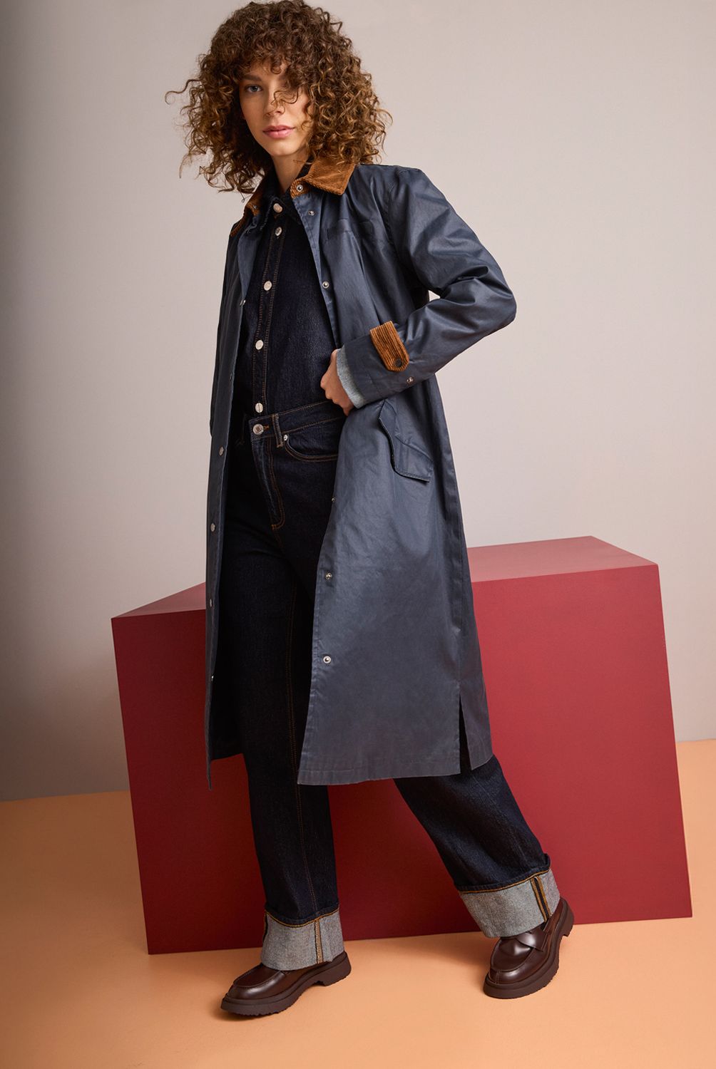 BASEMENT - Chaqueta Encerada Mujer Fran Larrain