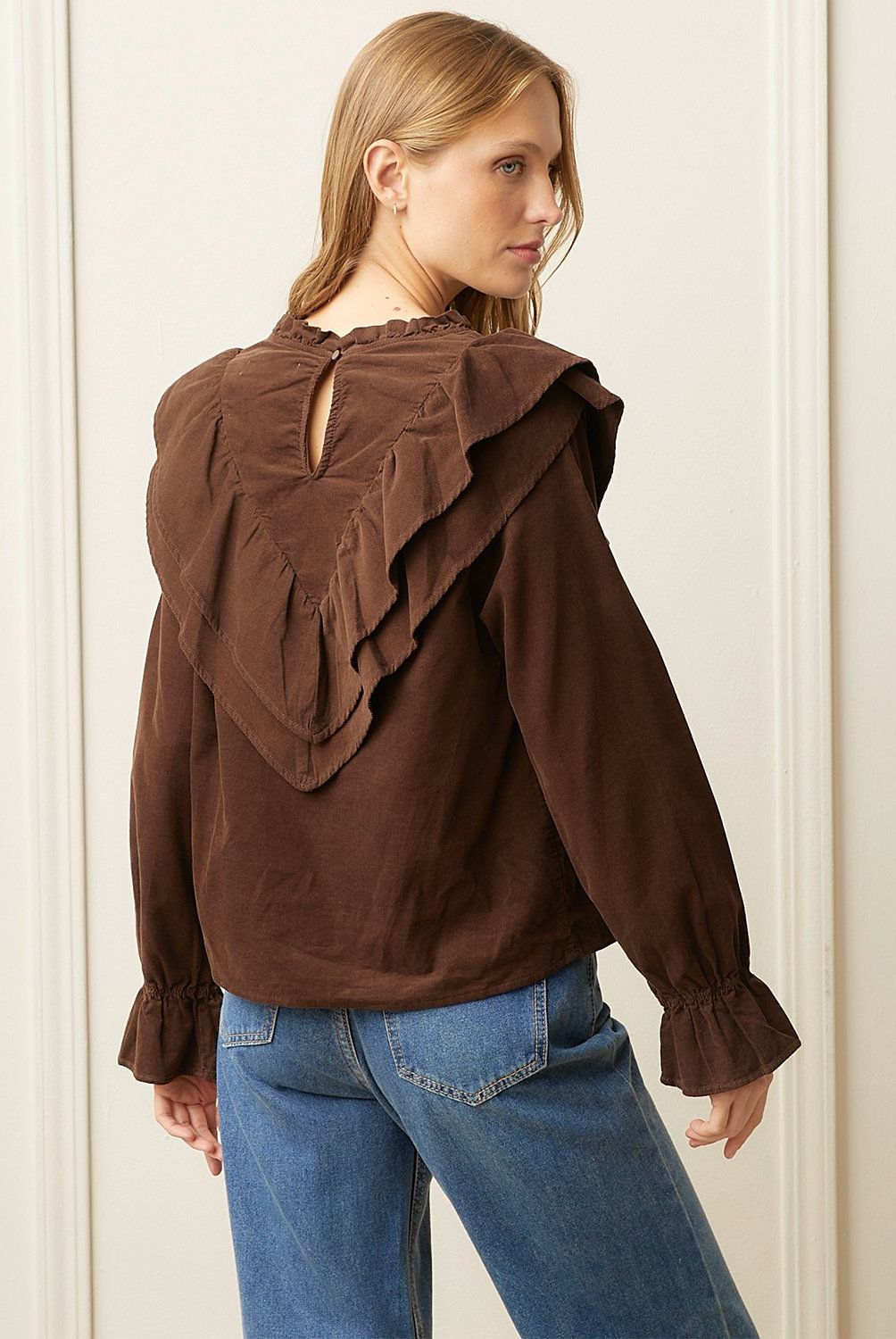 BASEMENT - Blusa Manga Larga Algodón Mujer Basement