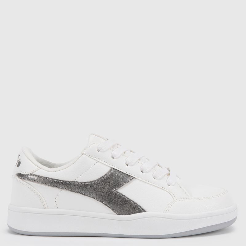 DIADORA - Court Zapatilla Urbana Niña Plateado (34 a 39) Diadora