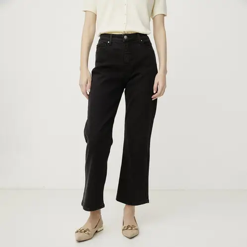 APOLOGY - Jeans Wide Leg Mujer Tiro Alto Algodón