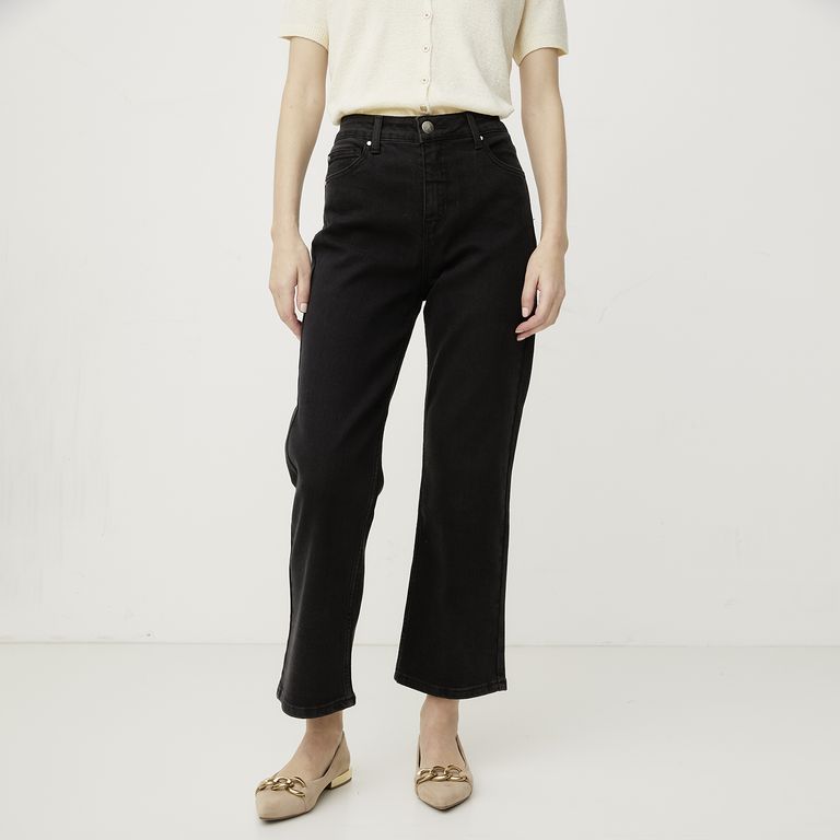 Jeans Wide Leg Tiro Alto Mujer