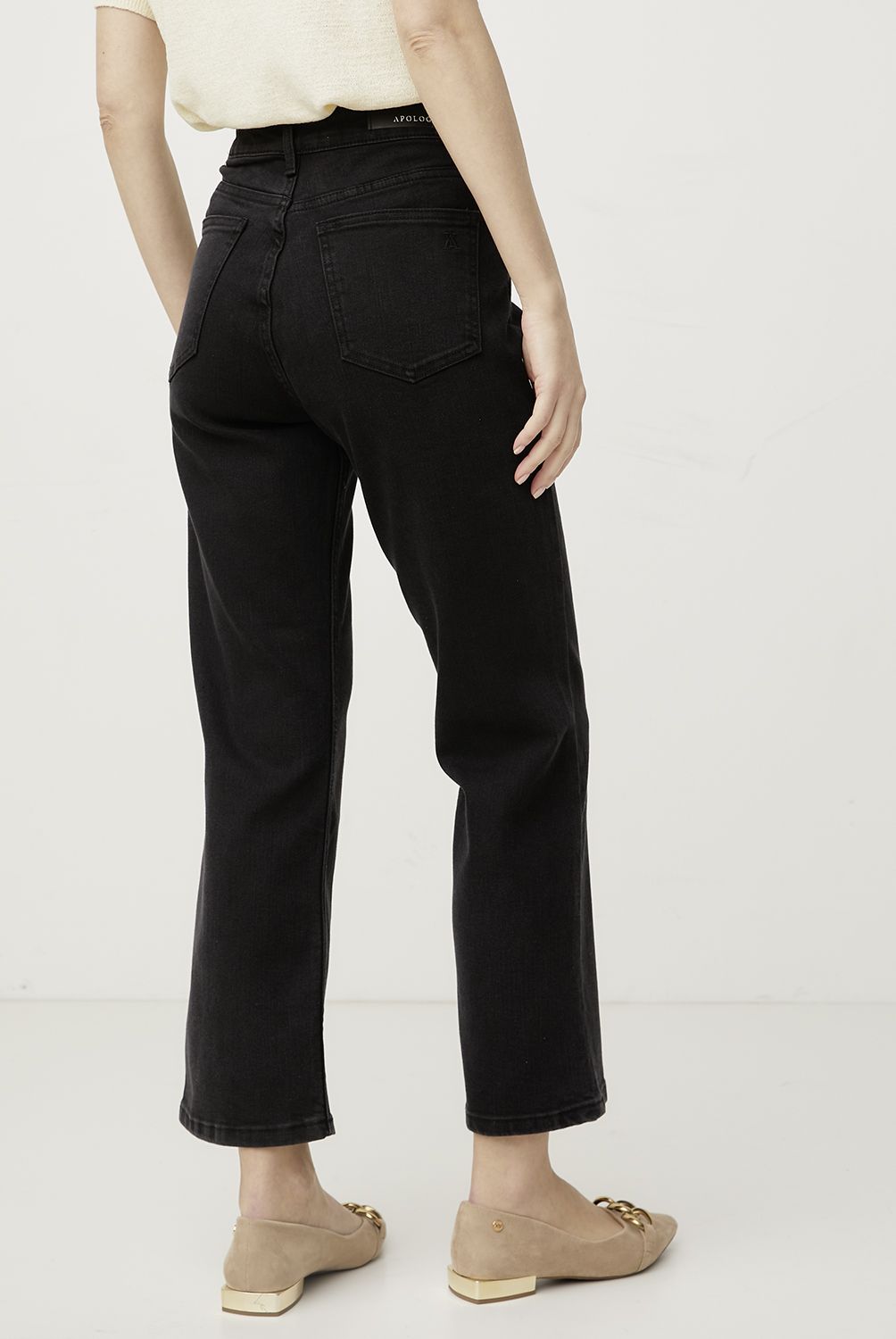 APOLOGY - Jeans Wide Leg Apology Mujer Tiro Alto Algodón