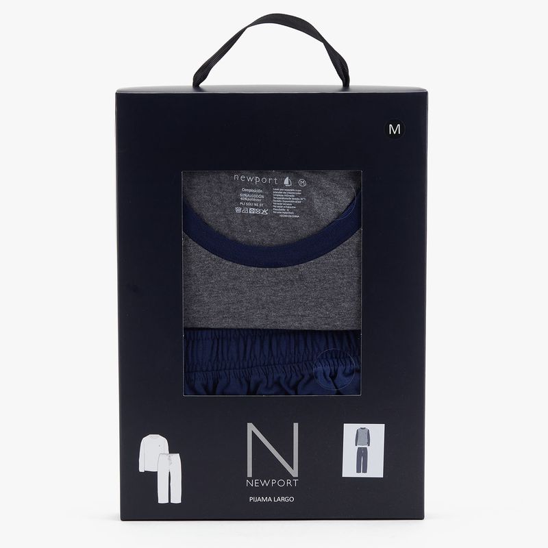 NEWPORT - Pijama Largo Newport Algodón Hombre