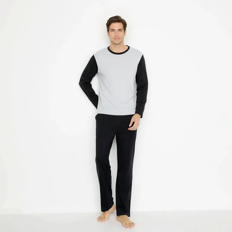 Pijama Largo Algodón Hombre