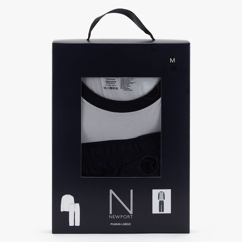 NEWPORT - Pijama Largo Newport Algodón Hombre