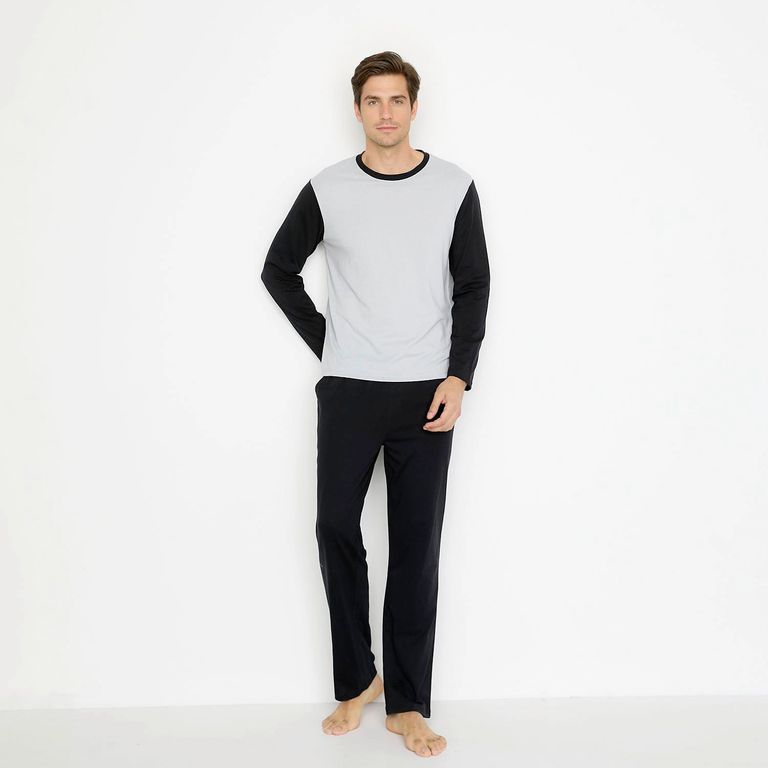 Pijama Largo Algodón Hombre