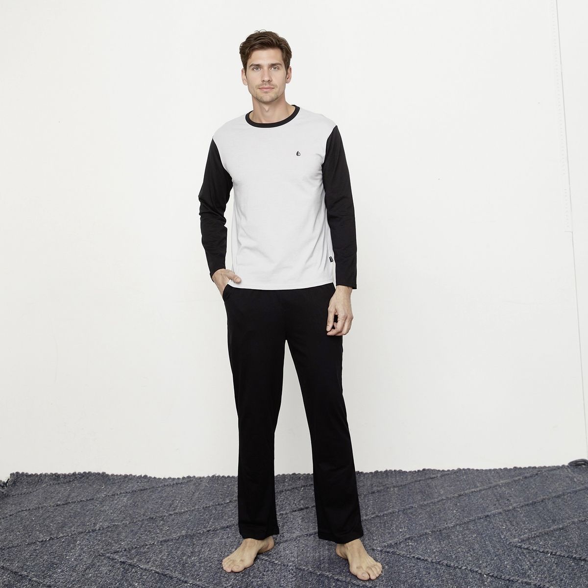 NEWPORT - Pijama Largo Newport Algodón Hombre